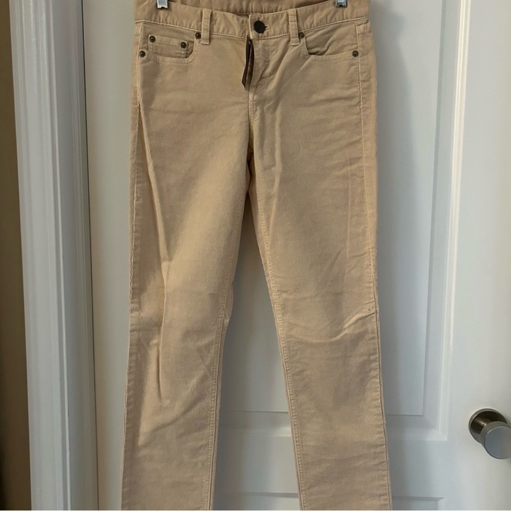 J. Crew Beige Corduroy Matchstick Pants